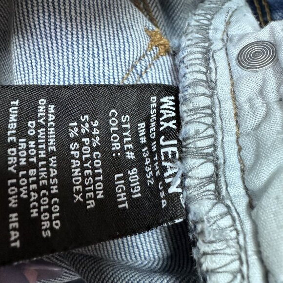Wax Jean Skinny Jeans Women’s Blue Distressed Pockets Size 3 - Picture 12 of 12